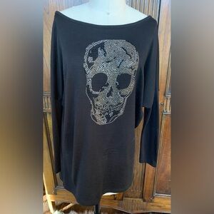 Crystal skull Boatneck sweater